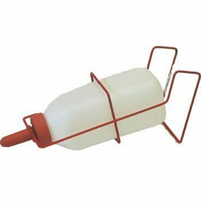 Calf milk bottle w nipple & holder